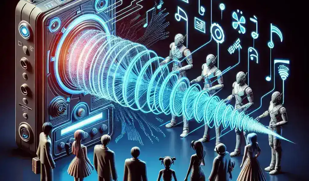 "Netflix España prueba doblaje automático con inteligencia artificial en animes, mostrando un programa de anime con subtítulos y actores de voz virtuales en pantalla."