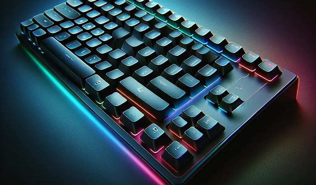 "Teclado inalámbrico de bajo perfil Corsair, destacado en el artículo sobre su lanzamiento, mostrando diseño elegante y características ergonómicas para gamers."